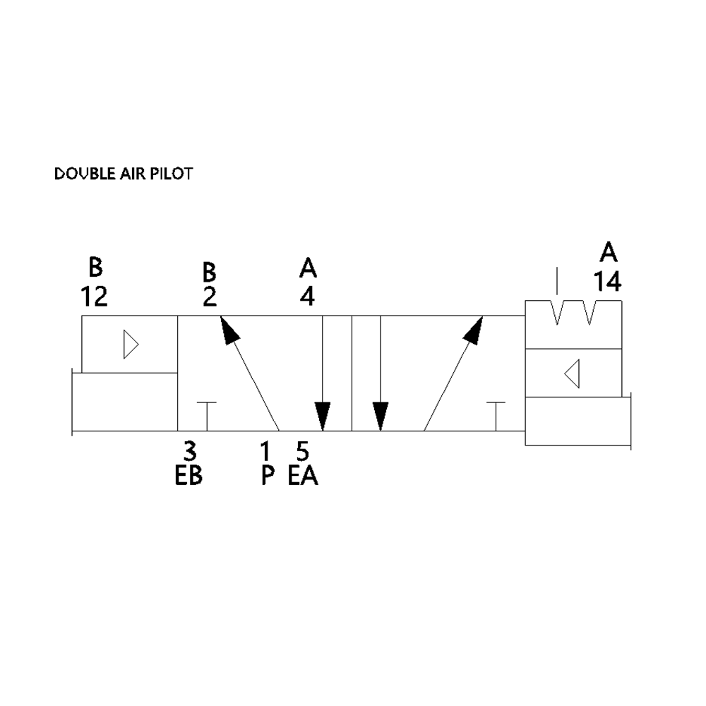 554JJ400O014R00 NUMATICS/AVENTICS AIR-PILOT VALVE<BR>MK55 SERIES 4/2 DETENT, HW, ORF PLUG .040